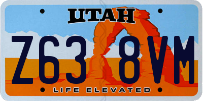 UT license plate Z638VM