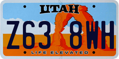 UT license plate Z638WH