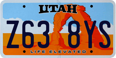 UT license plate Z638YS