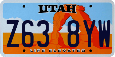 UT license plate Z638YW