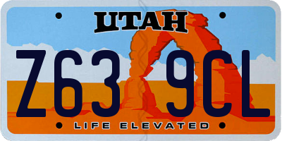 UT license plate Z639CL