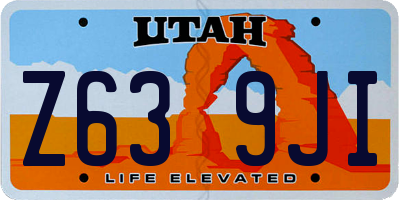 UT license plate Z639JI