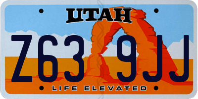 UT license plate Z639JJ