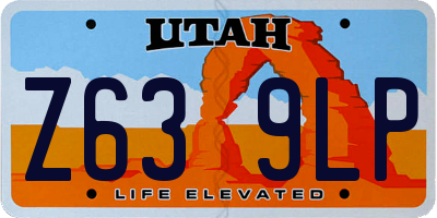 UT license plate Z639LP