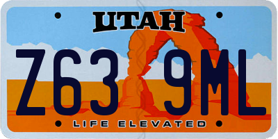 UT license plate Z639ML