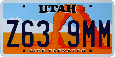 UT license plate Z639MM