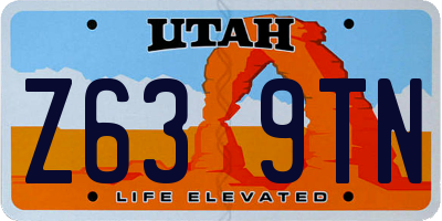 UT license plate Z639TN
