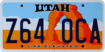 UT license plate Z640CA