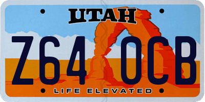 UT license plate Z640CB