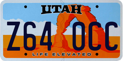UT license plate Z640CC