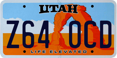 UT license plate Z640CD