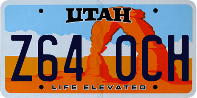 UT license plate Z640CH