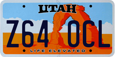 UT license plate Z640CL