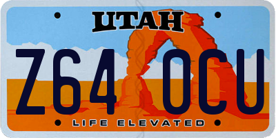 UT license plate Z640CU