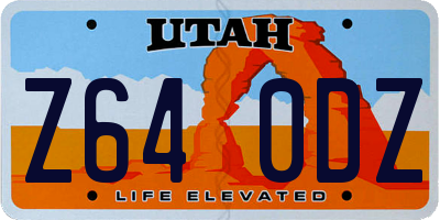 UT license plate Z640DZ