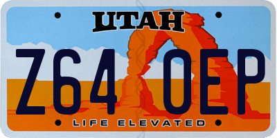 UT license plate Z640EP