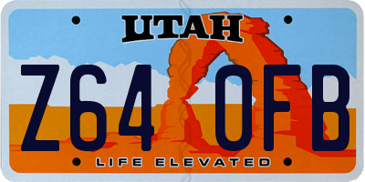 UT license plate Z640FB