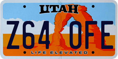 UT license plate Z640FE