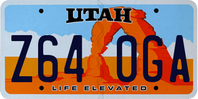 UT license plate Z640GA