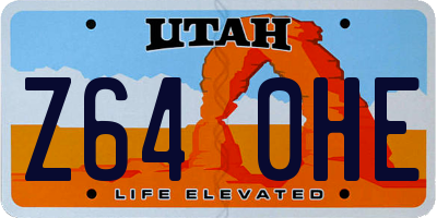UT license plate Z640HE