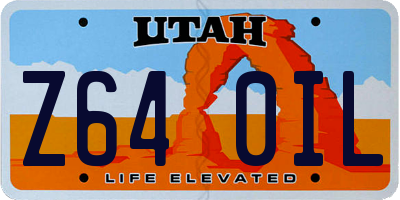 UT license plate Z640IL
