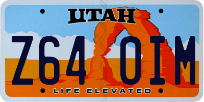UT license plate Z640IM