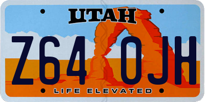 UT license plate Z640JH