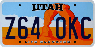 UT license plate Z640KC