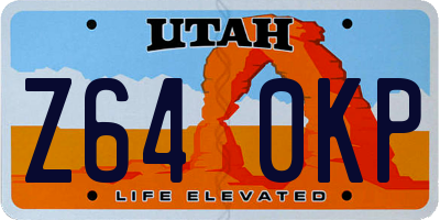 UT license plate Z640KP