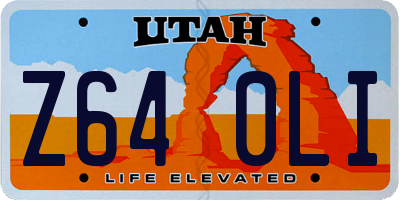 UT license plate Z640LI