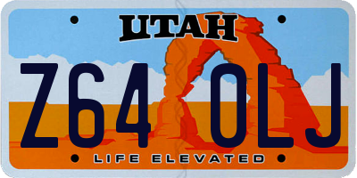 UT license plate Z640LJ