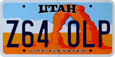 UT license plate Z640LP