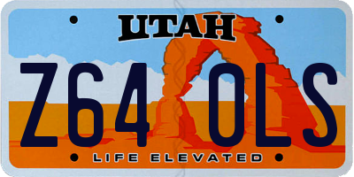UT license plate Z640LS