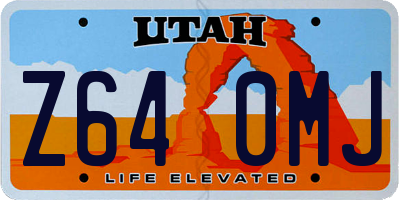 UT license plate Z640MJ