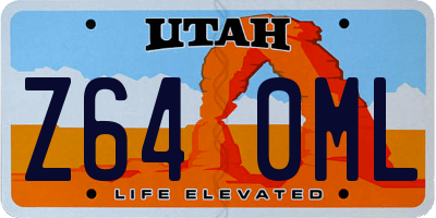 UT license plate Z640ML