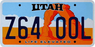 UT license plate Z640OL