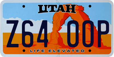 UT license plate Z640OP