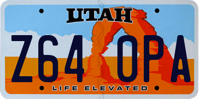 UT license plate Z640PA