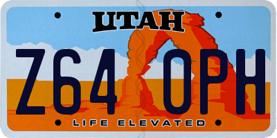 UT license plate Z640PH