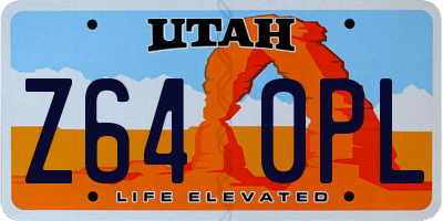 UT license plate Z640PL
