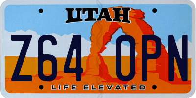 UT license plate Z640PN