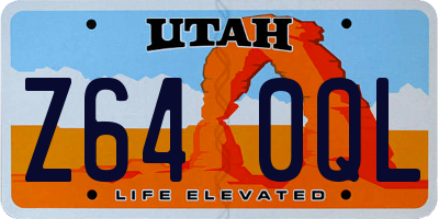 UT license plate Z640QL