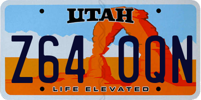 UT license plate Z640QN