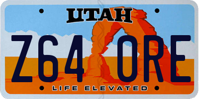 UT license plate Z640RE