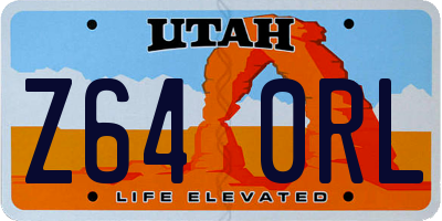 UT license plate Z640RL