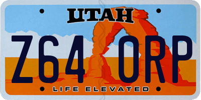 UT license plate Z640RP
