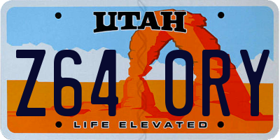 UT license plate Z640RY