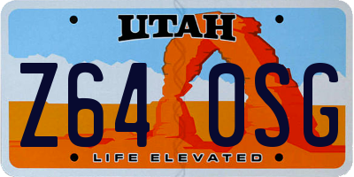 UT license plate Z640SG