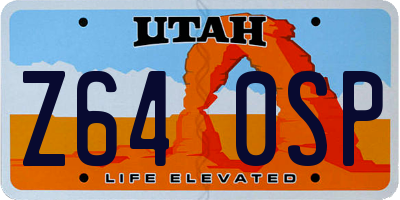 UT license plate Z640SP