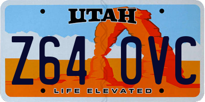 UT license plate Z640VC